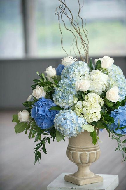 Bouquet sposa bianco-blu 10