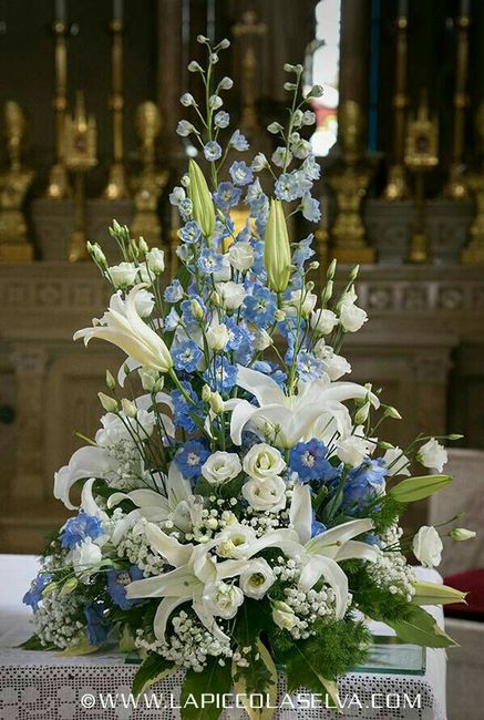 Bouquet sposa bianco-blu 11