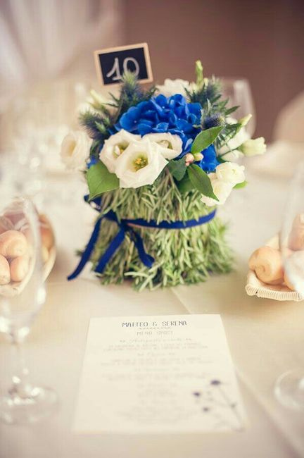 Bouquet sposa bianco-blu 13