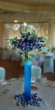 Bouquet sposa bianco-blu 14