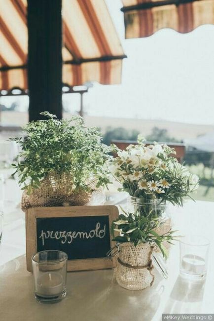 Tableau de mariage e centrotavola con erbe aromatiche - 5