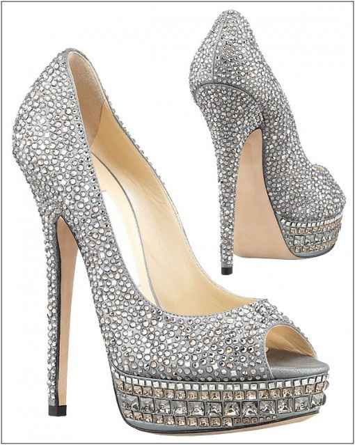Jimmy Choo bridal shoes.