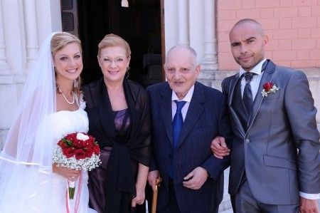 con mio nonno e mia mamma