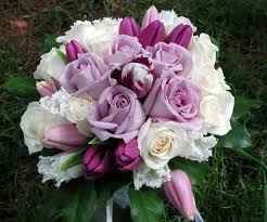 bouquet bianco e lilla