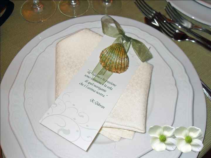 segnaposto con poesia - verde salvia