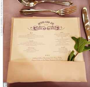 menu matrimonio fai da te