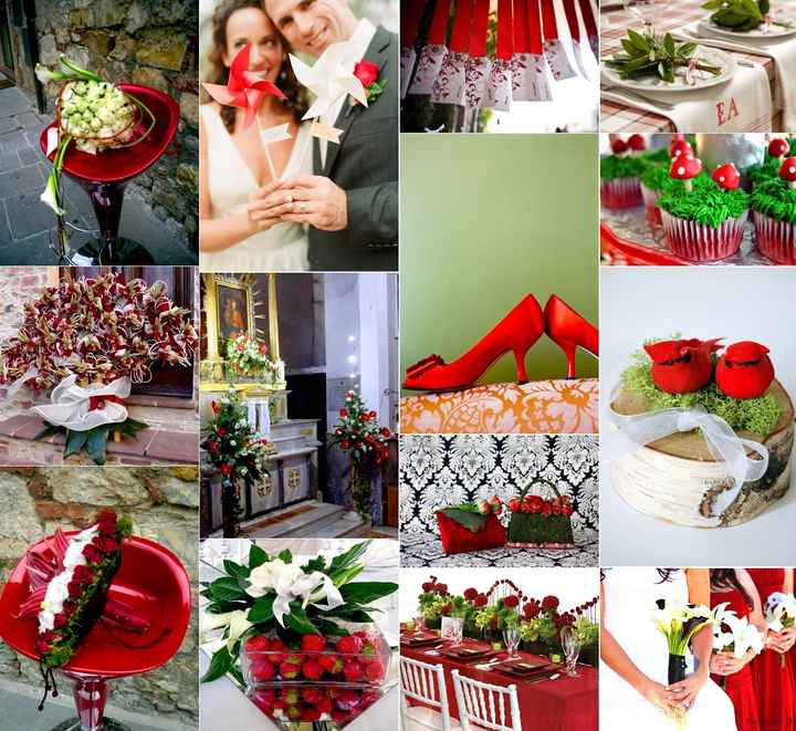 matrimonio rosso verde e bianco