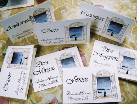 matrimonio tema costellazioni