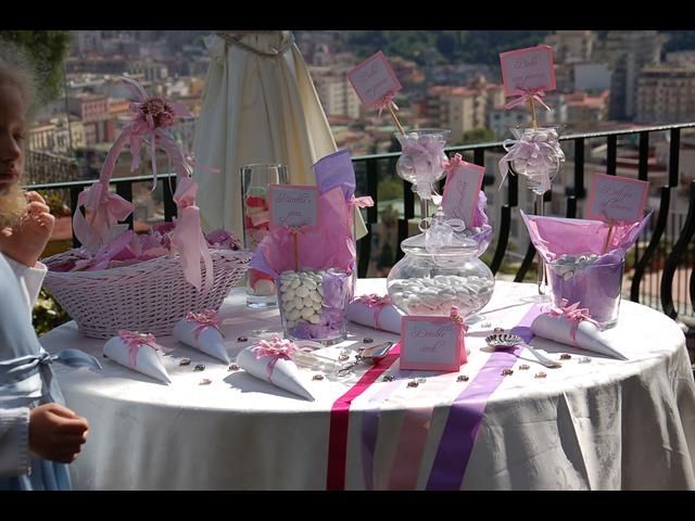 addobbo tavolo lilla