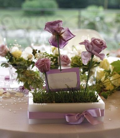 addobbo tavolo lilla