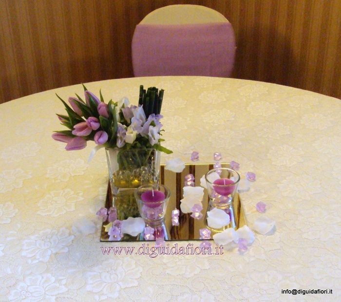 centrotavola fiori glicine