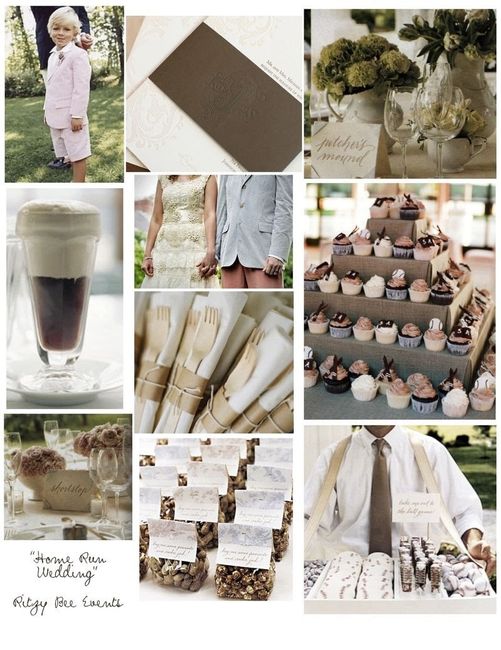 inspiration board marrone e cipria