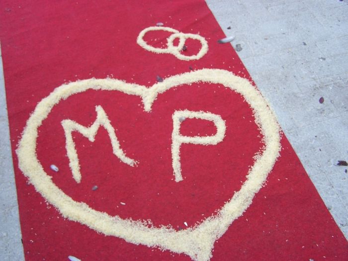 scritta nomi con riso