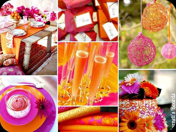 Matrimonio fucsia e arancio 2