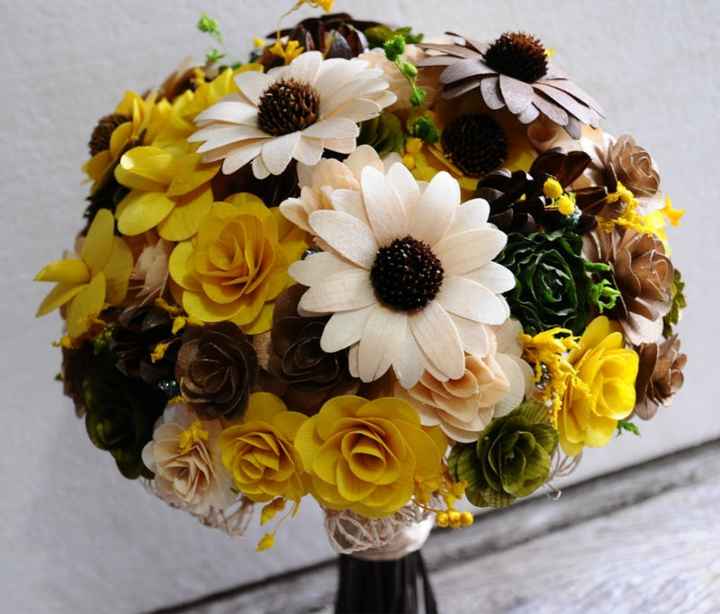 Idea bouquet giallo e marrone