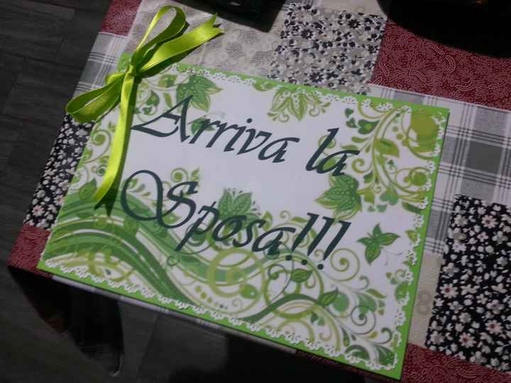 Targhetta "arriva la sposa"  - 3