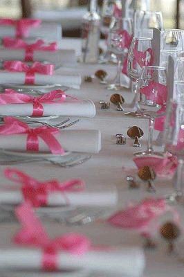 Tovagliolo ricevimento rosa