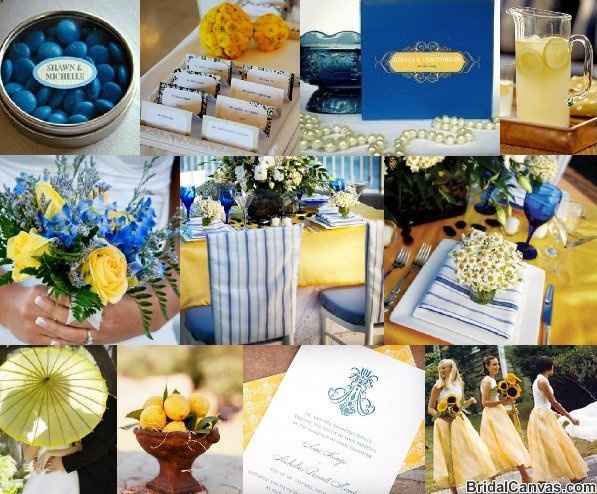 Matrimonio giallo e blu