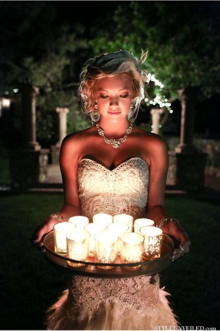 Foto sposa con candele