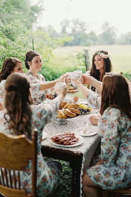 Colazione sposa e damigelle il grande giorno