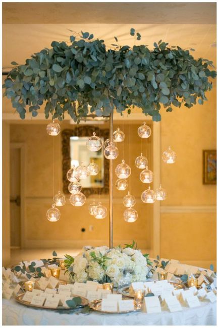 Idea allestimento "finto albero" con lanterne