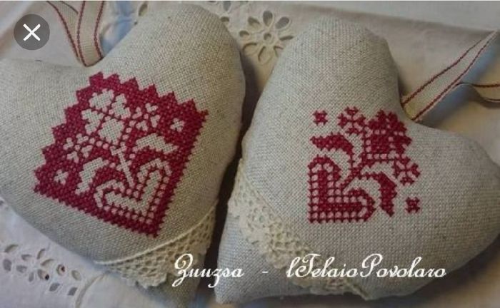 Idee Segnaposto matrimonio punto croce - 3