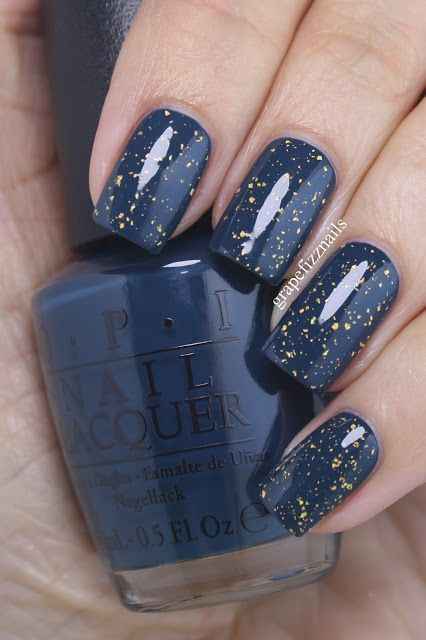 Nail Art - Blu e Oro