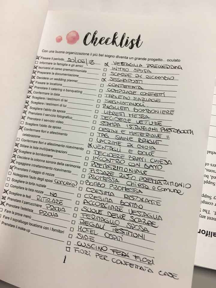 Facciamo il punto della situazione - checklist - 1