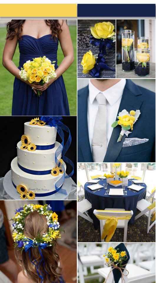  Abbinamento blu e giallo - 1