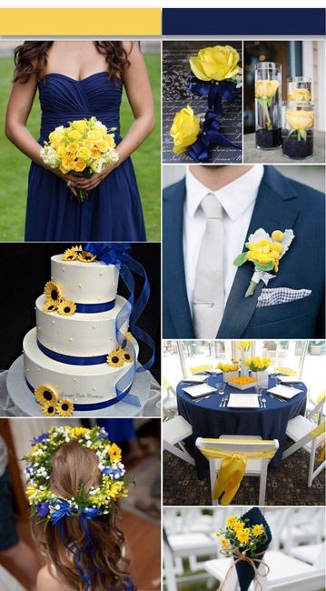  Abbinamento blu e giallo - 1