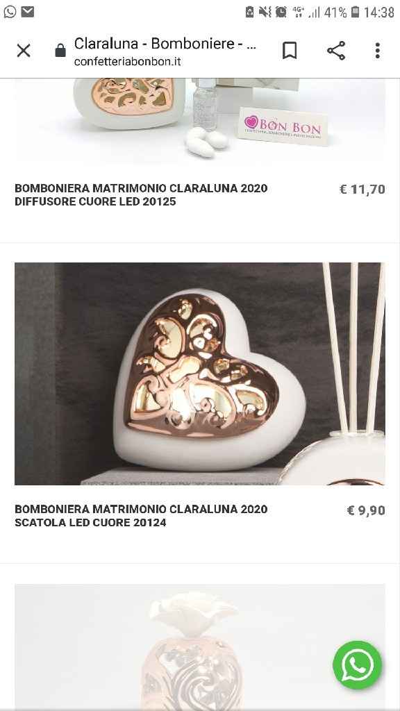 Prezzo bomboniera Claraluna 2020 - 1