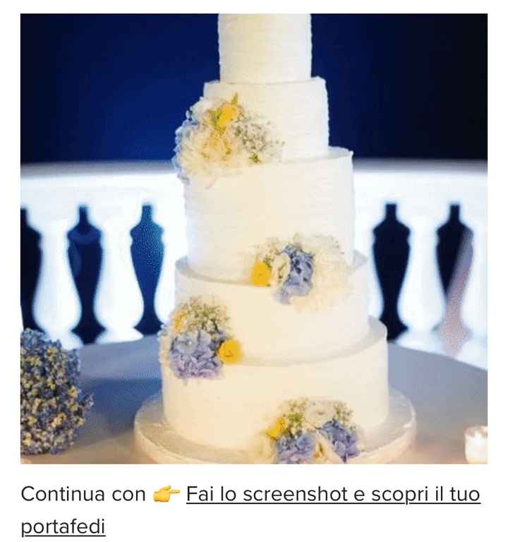 Fai lo screenshot e scopri la tua torta nuziale - 1