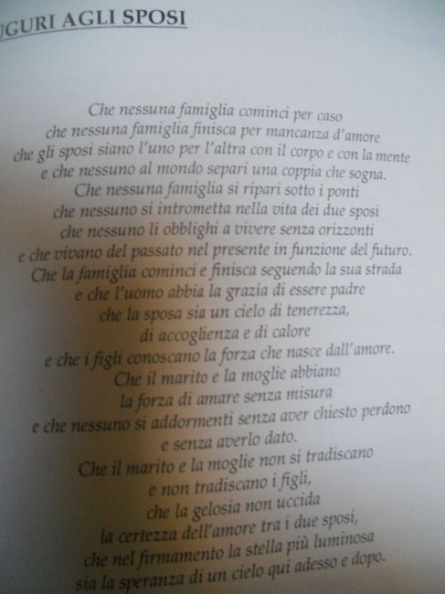 libretto cerimonia........