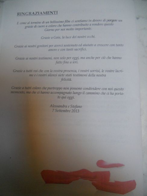 libretto cerimonia........