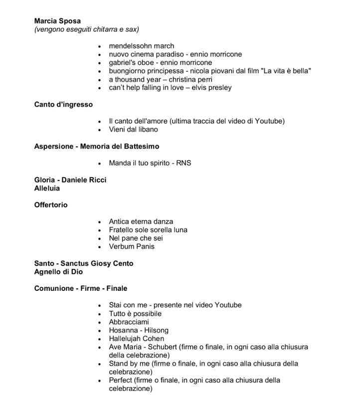 Brani per cerimonia in chiesa! - 1