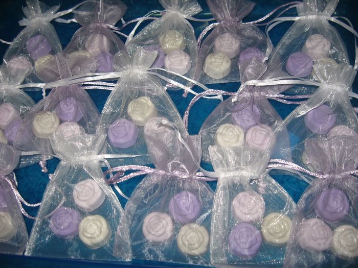 Gessetti segnaposto a forma di roselline