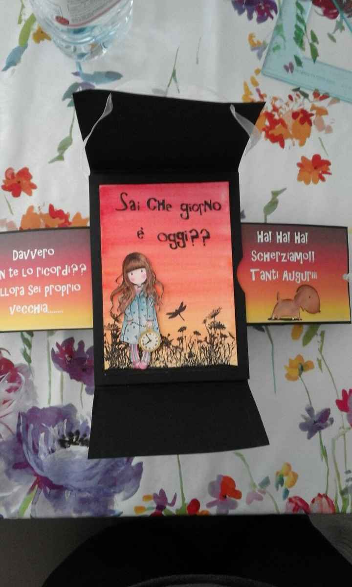 double slide card aperta