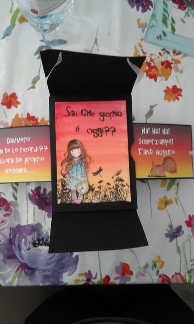 double slide card aperta