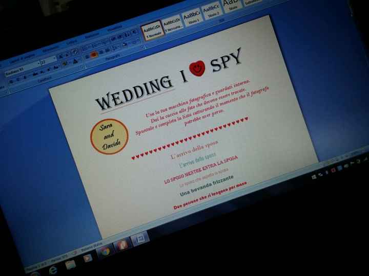 Wedding i spy in lavorazione! - 1