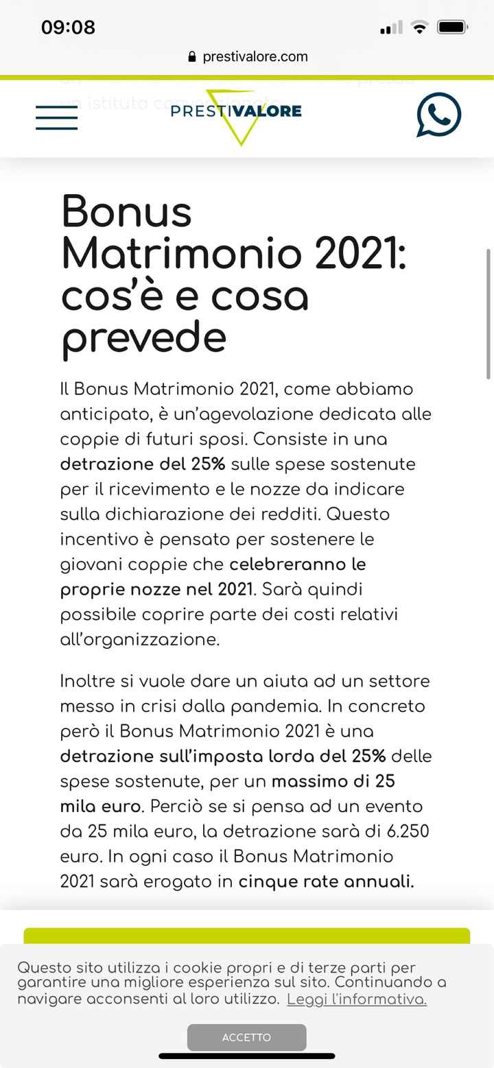 Bonus matrimoni 2021 - 3