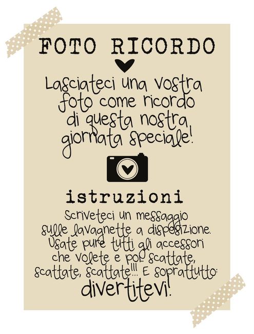 Istruzioni photo booth