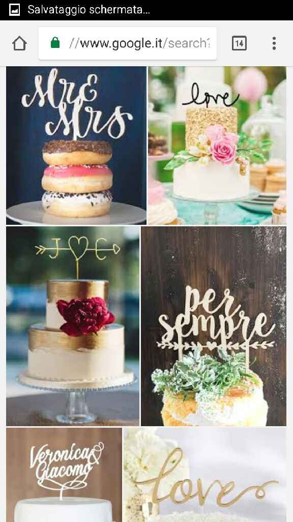 Cake topper con scritta - 1