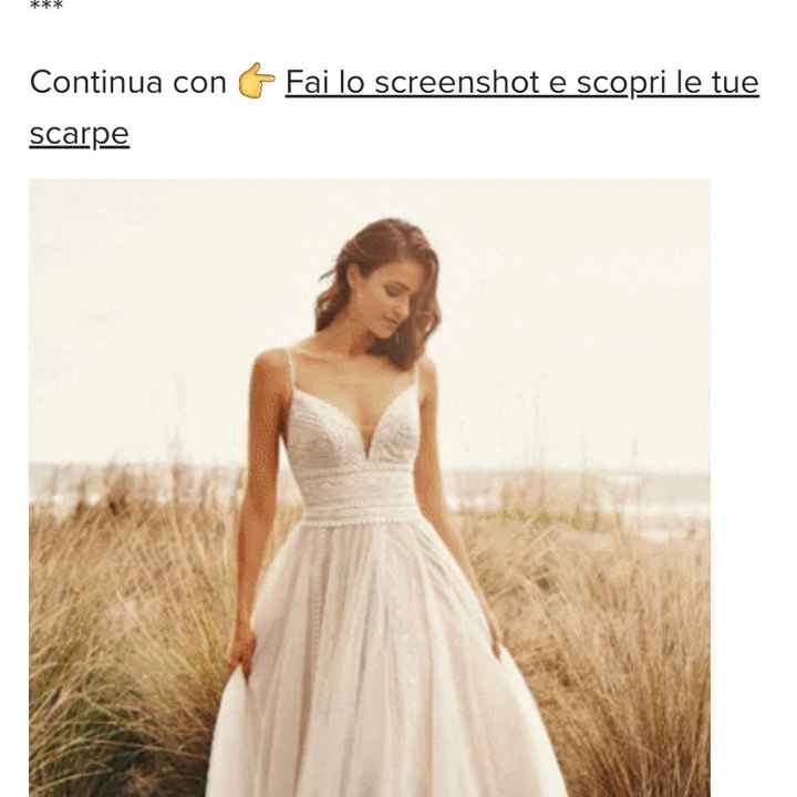 Fai lo screenshot e scopri il tuo abito da sposa - 1