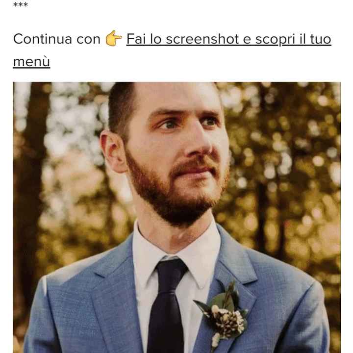 Fai lo screenshot e scopri il vestito dello sposo - 1