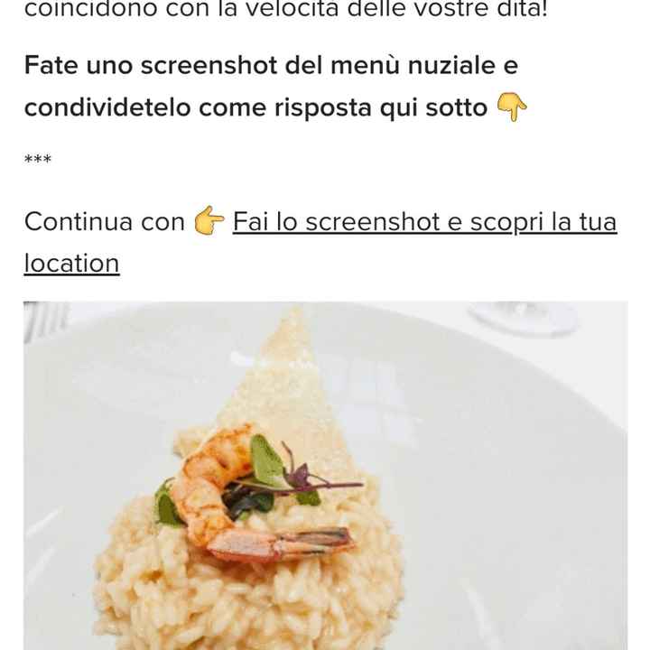 Fai lo screenshot e scopri il tuo menù - 1