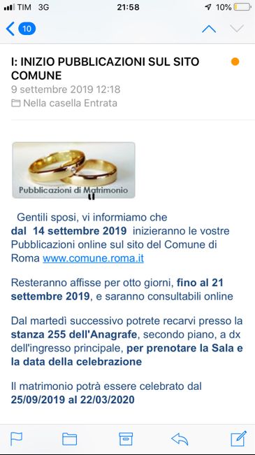 Spose in Comune (roma) e Coronavirus 1