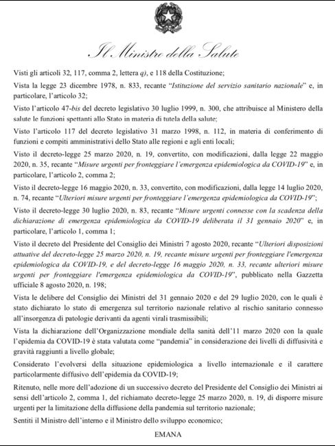Nuova ordinanza 1