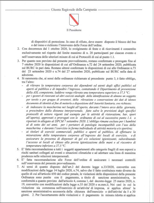 Ordinanza De Luca - Testo 8