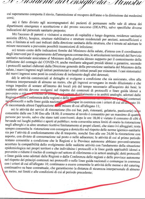 Dpcm del 24 ottobre - estratto 2