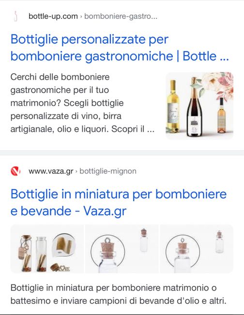 Bottigliette per bomboniera 2